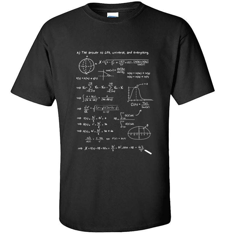 Science Question Answer Math Mysteries Young Tshirt European Family Casual Tee Shirt For Men Plus Size High Quality Print Tshirt