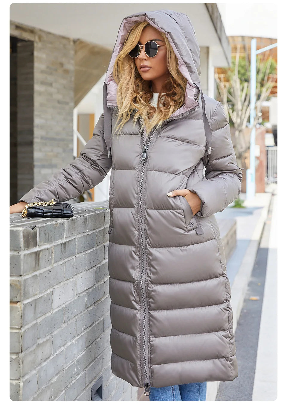 GASMAN Neue 2022 unten jacke weibliche Mode lange Designer frauen winter parka Marke Kontras warme outwear frauen mantel 21792