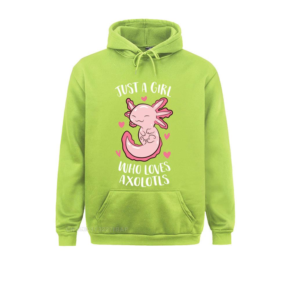 Just A Girl Who Loves Axolotls Funny Axolotl Girl Pullover Hoodie Printed On Lovers Women Hoodies Print Clothes Fashion