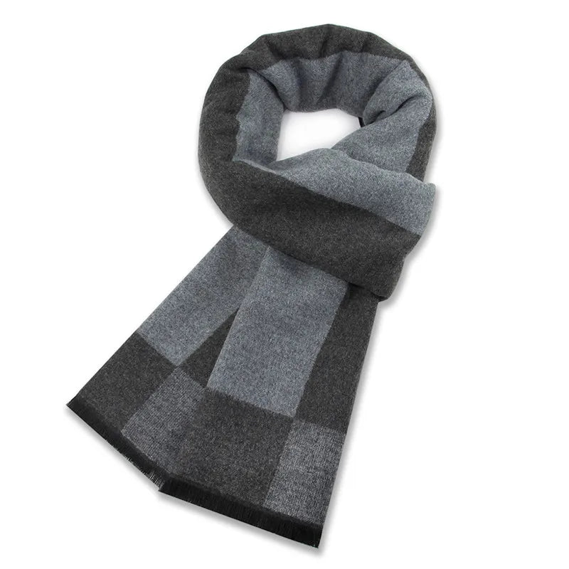 Winter Kaschmir Schal für Männer Plaid Farbe warme Pashmina Schal Kopf Wickel Quaste Schals gestrickt Männer Foulard Decke Farbe