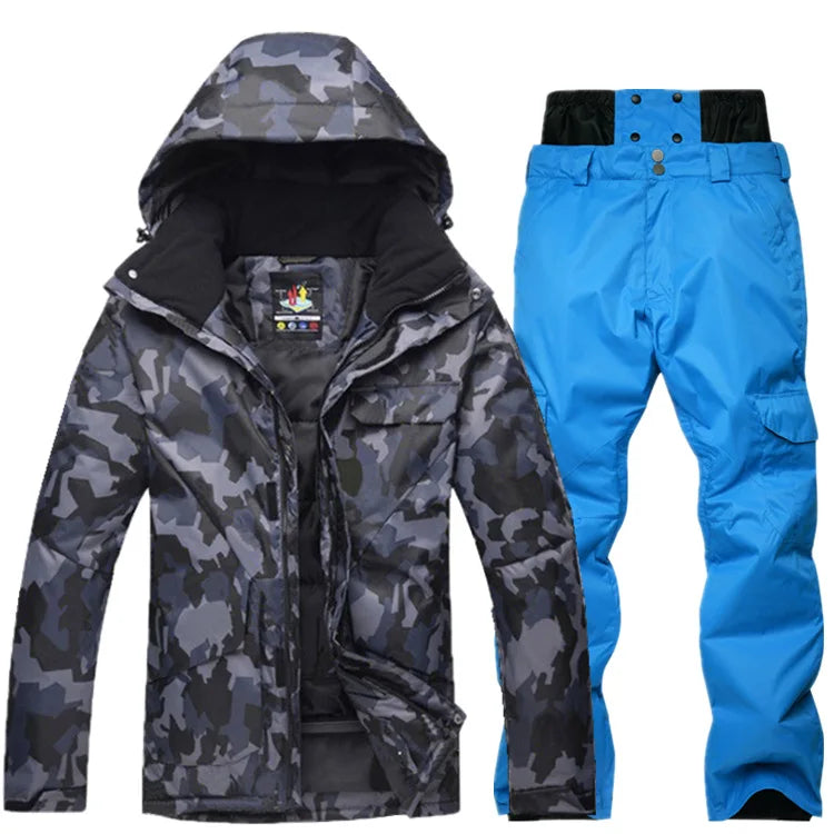 Neue Herren Camouflage Ski Anzug Wasserdicht Atmungsaktiv Snowboard Jacke Winter Schnee Hosen Anzüge Männlichen Skifahren und Snowboarden Sets