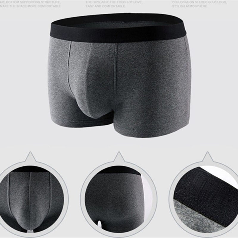 4pcs/lot Men's Underwear Boxers Breathable Cotton Man Boxer Solid Underpants Comfortable Male Panties Brand Shorts Boxer Homme