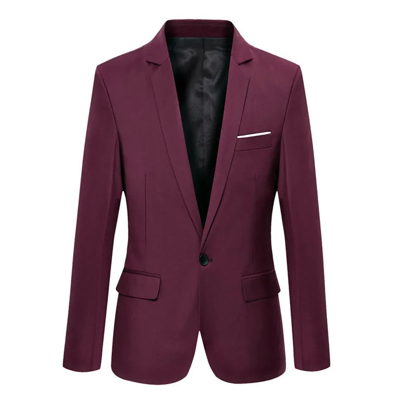 Blaue Männer Blazer Arbeits büro Männer Smoking für formelle Anlässe Taschen Mantel Blazer männliche benutzer definierte Männer Business schlanke Blazer