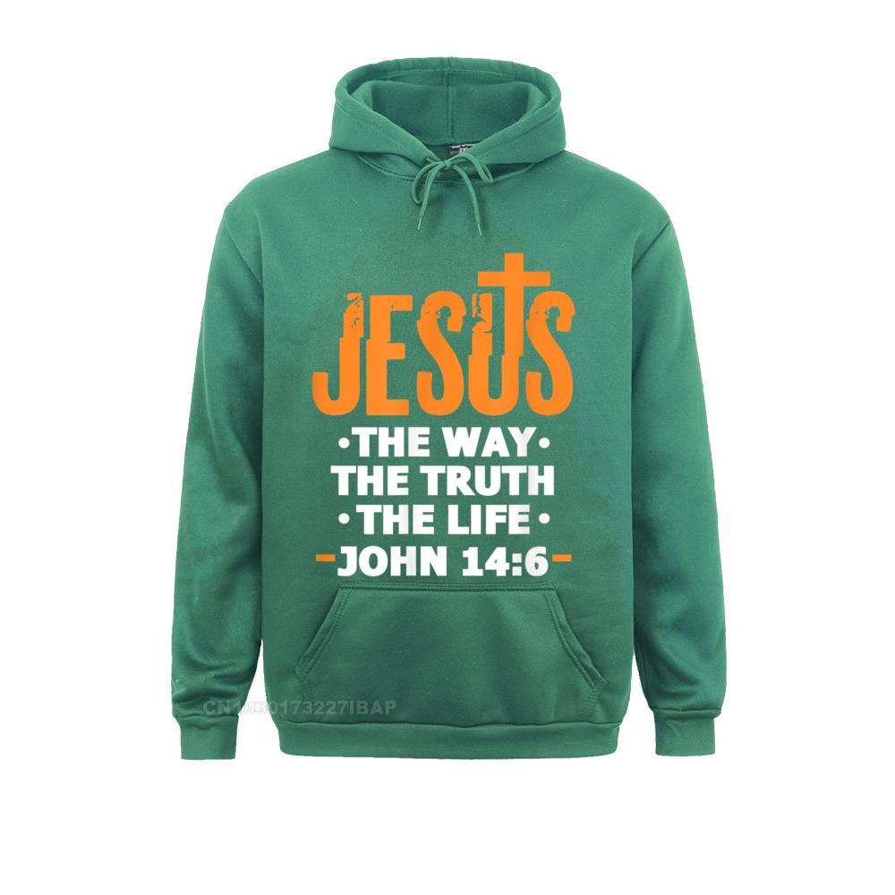 Jesus The Way Truth Life John 14 6 Christian Bible Verse Hoodie Hoodies Clothes Fall Faddish Custom Women England Style