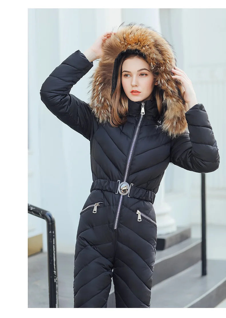 Neue Mode Eine-Stück Ski Anzug Frauen Warme Skifahren Overall Snowboarden Anzüge Weibliche Outdoor Schnee Kostüme Winter Overalls