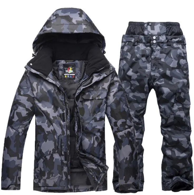 Neue Herren Camouflage Ski Anzug Wasserdicht Atmungsaktiv Snowboard Jacke Winter Schnee Hosen Anzüge Männlichen Skifahren und Snowboarden Sets