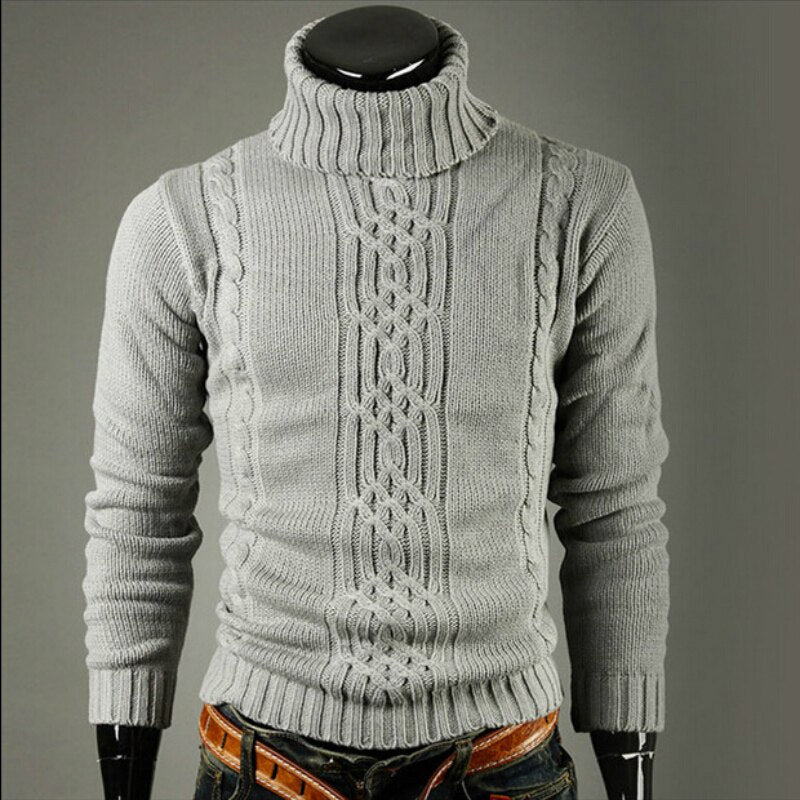 FAVOCENT Male Sweater Pullover Men 2020 Male Brand Casual Slim Sweaters Men Solid High Lapel Jacquard Hedging Men&#39;S Sweater XXL