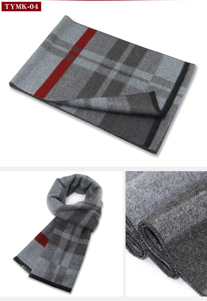 Winter Kaschmir Schal für Männer Plaid Farbe warme Pashmina Schal Kopf Wickel Quaste Schals gestrickt Männer Foulard Decke Farbe