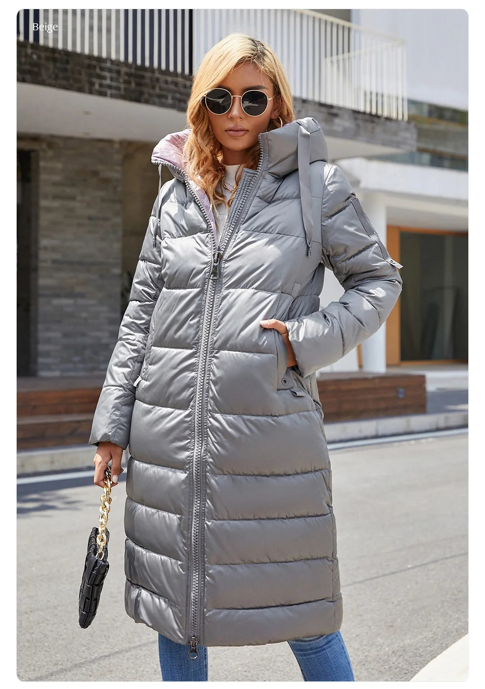 GASMAN Neue 2022 unten jacke weibliche Mode lange Designer frauen winter parka Marke Kontras warme outwear frauen mantel 21792