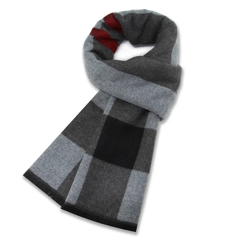 Winter Kaschmir Schal für Männer Plaid Farbe warme Pashmina Schal Kopf Wickel Quaste Schals gestrickt Männer Foulard Decke Farbe