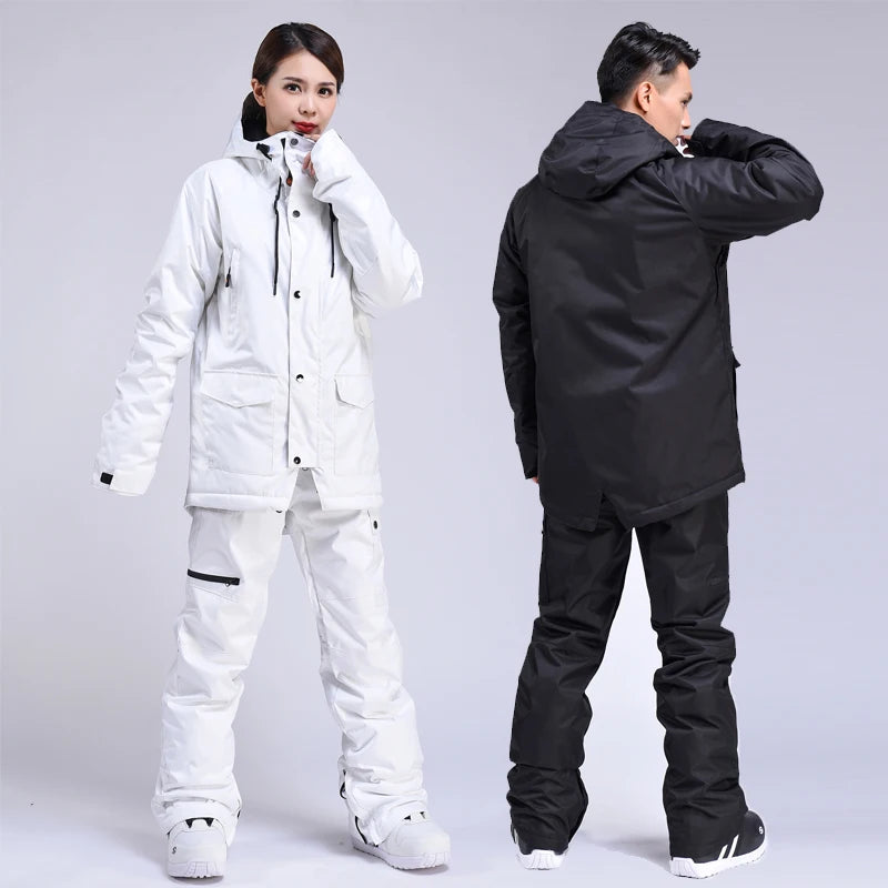 Neue Männer Frauen Paare Ski anzug Winter wind dichte wasserdichte Ski kleidung Snowboard jacke und Hose Anzug Schnee kostüme