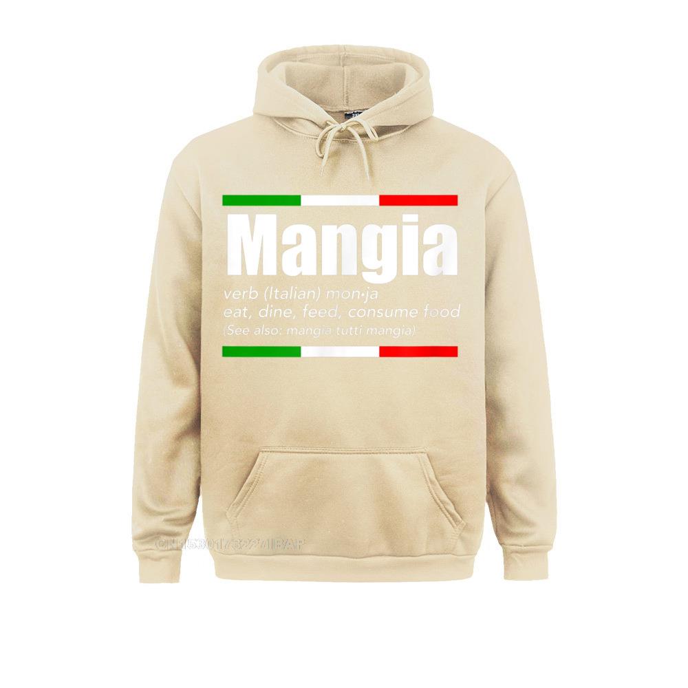 Mangia Italian Slang Funny Sayings TShirt Italy Humor Shirt Sweatshirts Fashionable Cool Women&#39;s Hoodies Hip Hop Sportswears