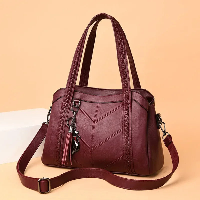 Sac A Main Weiches Leder Luxus Handtaschen Frauen Taschen Designer Damen Handtasche Hohe Qualität Quaste Umhängetaschen Für Frauen Tote Tasche