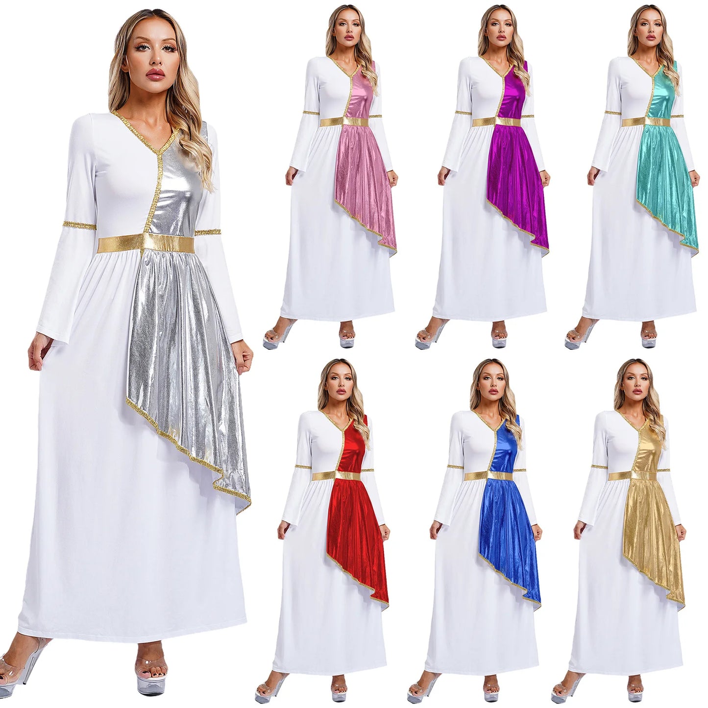 Frauen Toga Kostüm alten griechischen Gott römische Prinzessin Kleider Robe Mythos Philosoph Adel Halloween Cosplay verkleiden