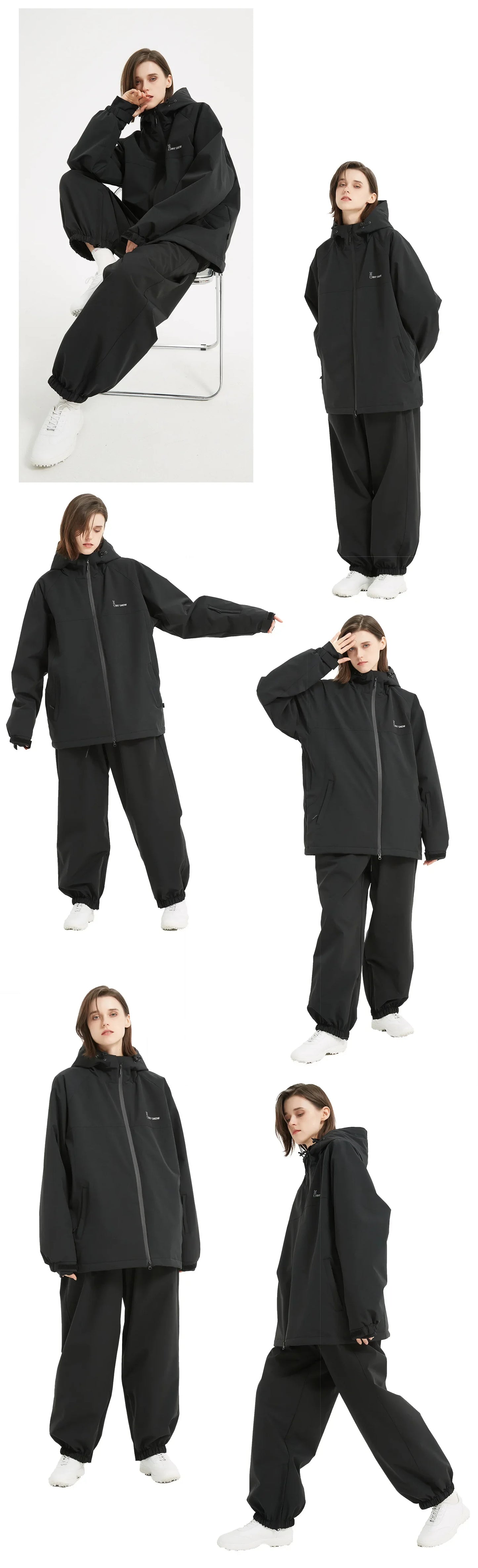 2024 Winter übergroße Frau Ski anzug Set Frauen Snowboard Set weibliche Outdoor Schnee anzug wasserdichte wind dichte Ski jacke Set