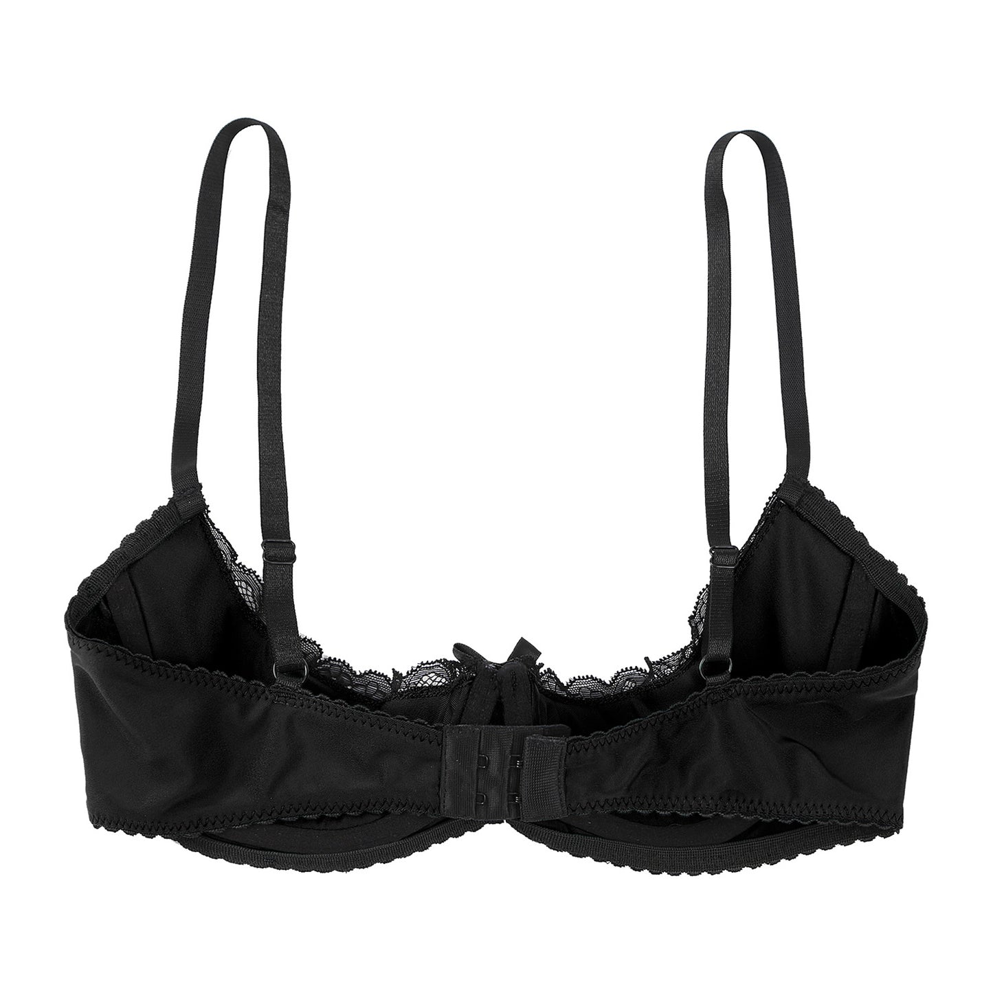 Damen sexy bestickte Spitze Demi Cup BHs Balcon ette ungefüttert unter verdrahtet Regal BH Bra lette Push-up Bandeau Unterwäsche