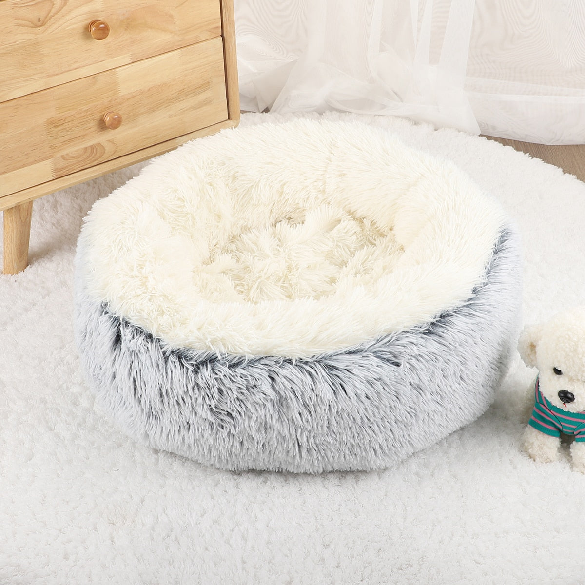 Pet Bed Fluffy Dog Plush Beds for Dogs Medium Warm Accessories Large Accessory &amp; Furniture Puppy Small Sofa Kennel Washable Cats