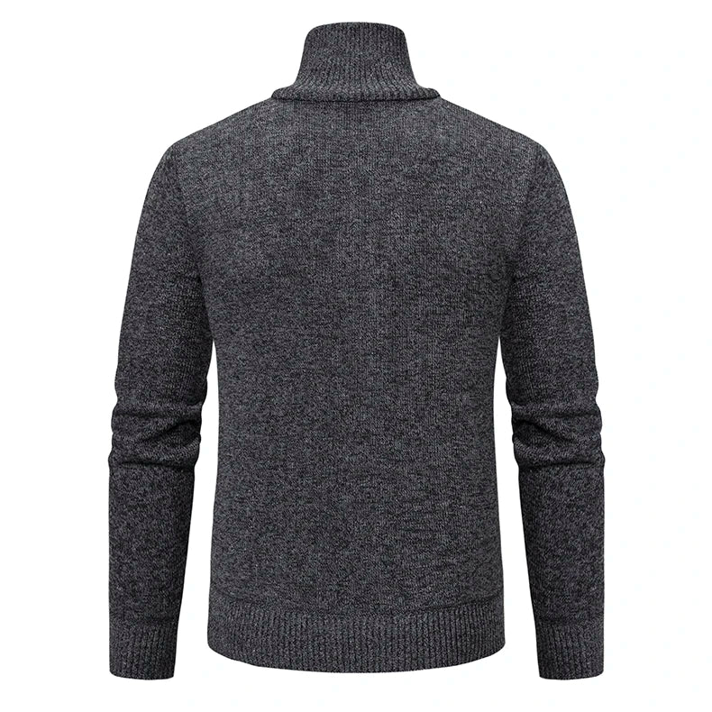 Herbst Winter Herren Strick pullover halber Reiß verschluss Pullover Herren Mode Slim Fit Stehkragen warme lässige Strick pullover