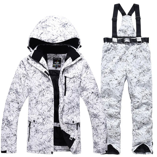 Verdickter warmer Ski anzug für Männer Wind dicht Wasserdichte Ski anzüge Herren Snowboard jacke und Hose, Schnee overalls Winter Neu