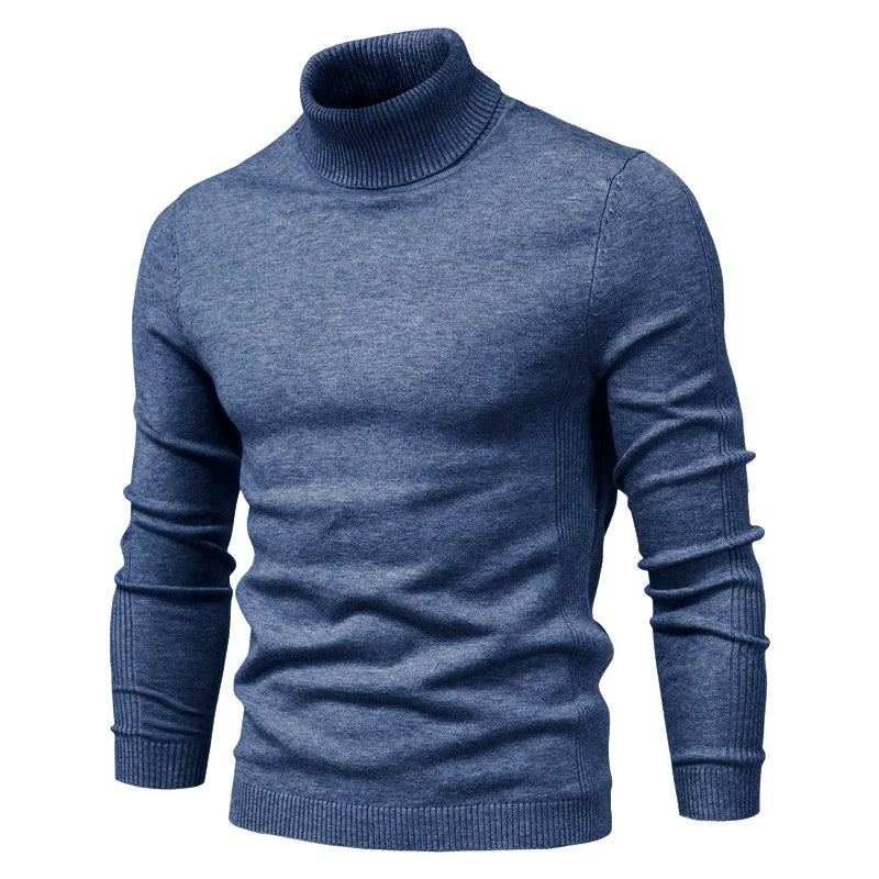 Neue Qualität Winter Herren-Pullover Casual Rollkragen Dicken Pullover Einfarbig Warme Slim Fit Rollkragen Pullover Pullover Männer