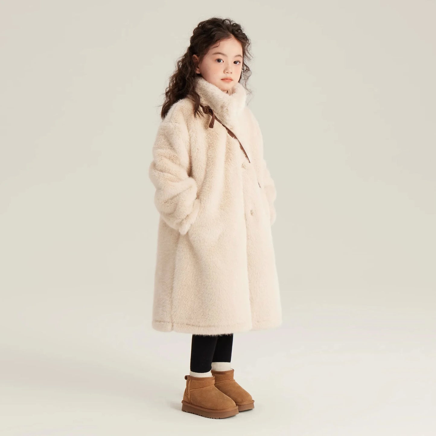 Neue Teenager Winter Mädchen Plüsch jacke einfarbig warm halten Prinzessin Pelzmantel Weihnachts geschenke 5 6 8 10 12 Jahre Kinder kleidung