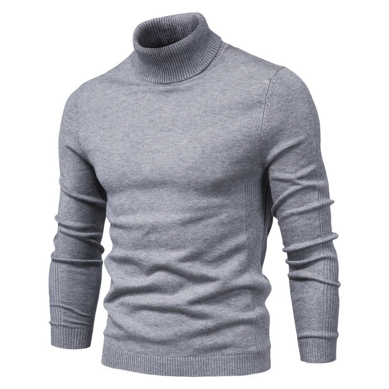 Neue Qualität Winter Herren-Pullover Casual Rollkragen Dicken Pullover Einfarbig Warme Slim Fit Rollkragen Pullover Pullover Männer