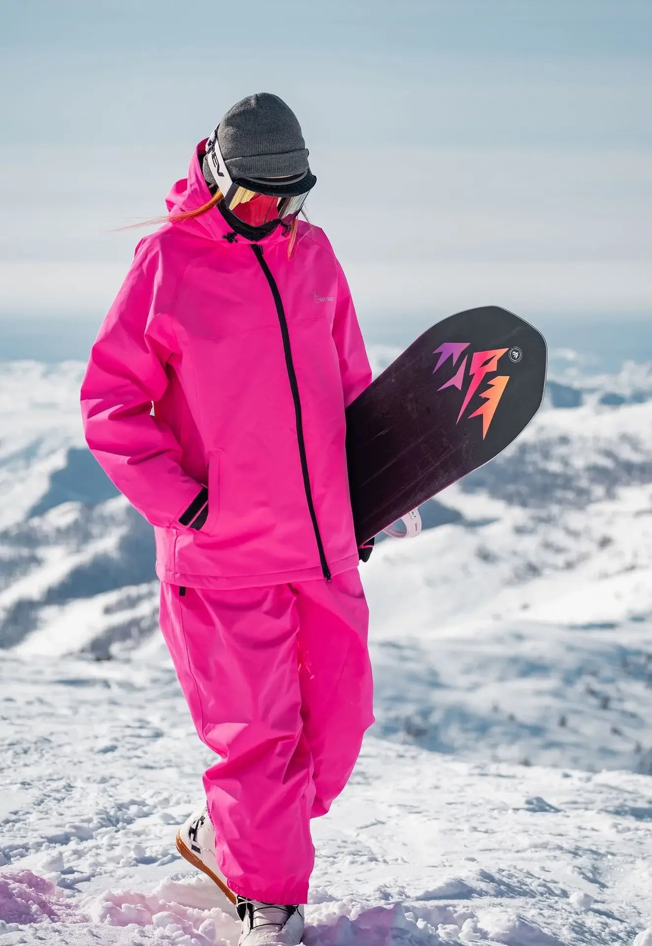 2024 Winter übergroße Frau Ski anzug Set Frauen Snowboard Set weibliche Outdoor Schnee anzug wasserdichte wind dichte Ski jacke Set