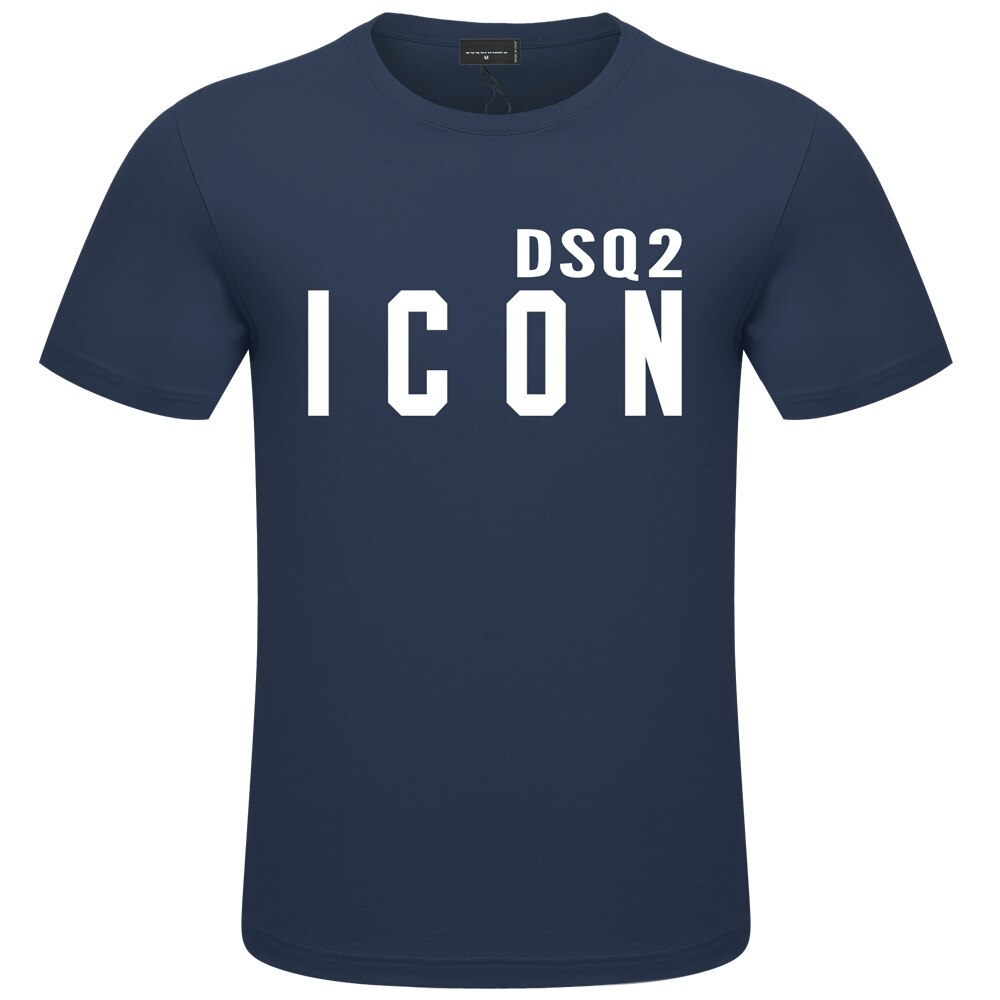 DSQ2 Brand Mens Women T-shirt ICON letter Print Short Sleeve Couple O-Neck T-shirt Cotton Sports T-shirt Hip Hop Tees Streetwear