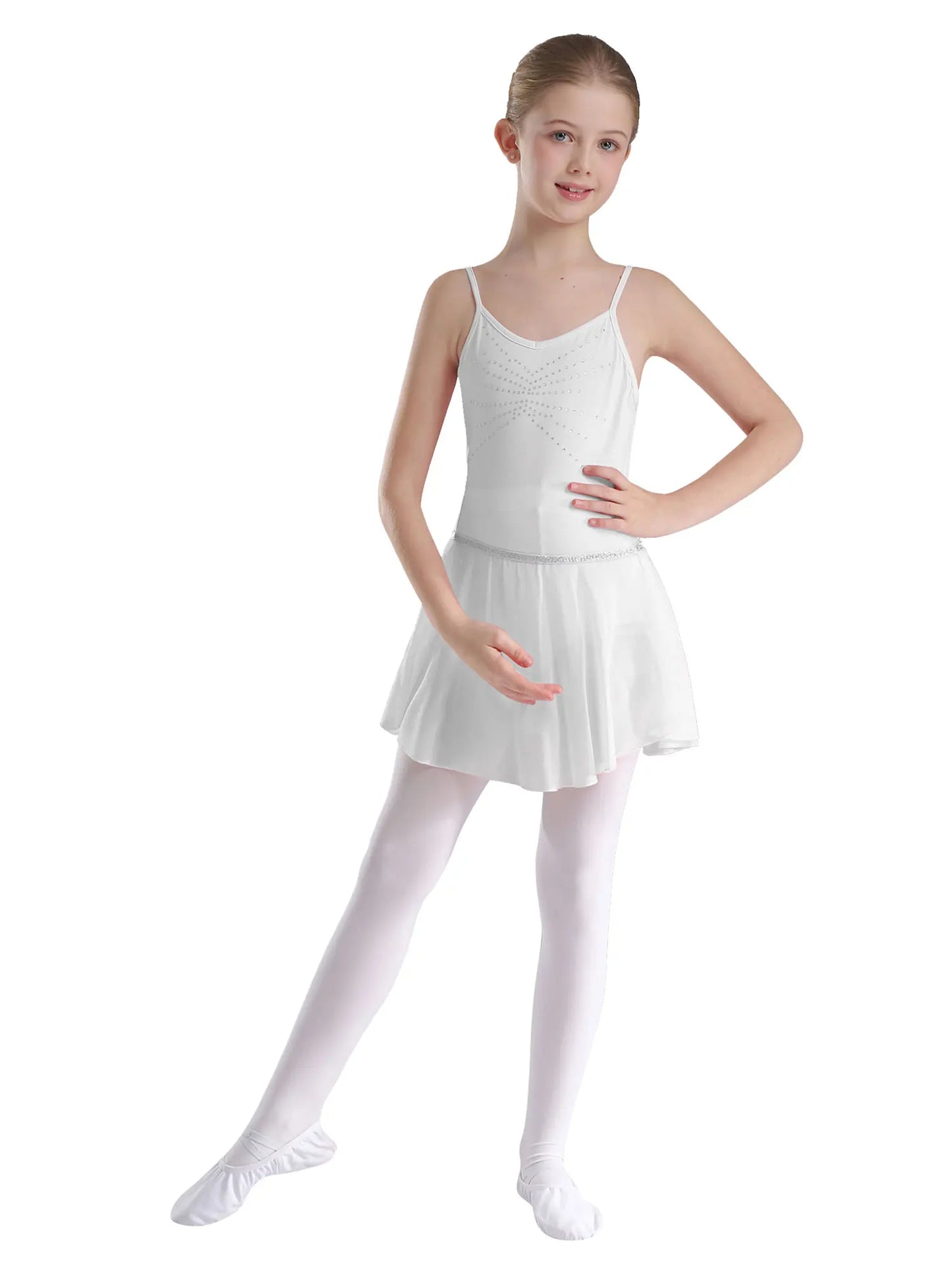 Kinder Mädchen funkelnden Ballett Tanz kleid Gymnastik Rocked Trikot Ballsaal Tanz Performance Kostüm Ballerina Dance wear