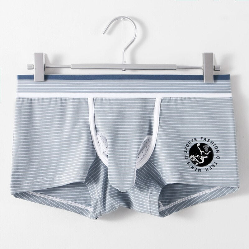 Men&#39;s Underwear Sexy Breathable Mesh Elephant Nose Pouch Boxer Shorts Underpants Male Lingerie