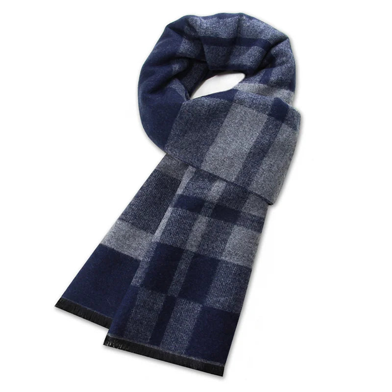 Winter Kaschmir Schal für Männer Plaid Farbe warme Pashmina Schal Kopf Wickel Quaste Schals gestrickt Männer Foulard Decke Farbe