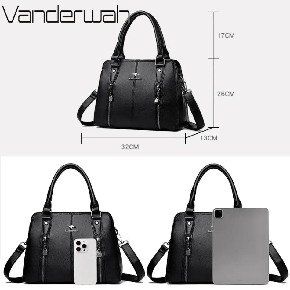 Echte Marke Luxus Handtaschen Frauen Tasche Designer Casual Tote Tasche Hohe Qualität Leder Schulter Umhängetaschen für Frauen 2024 Neue