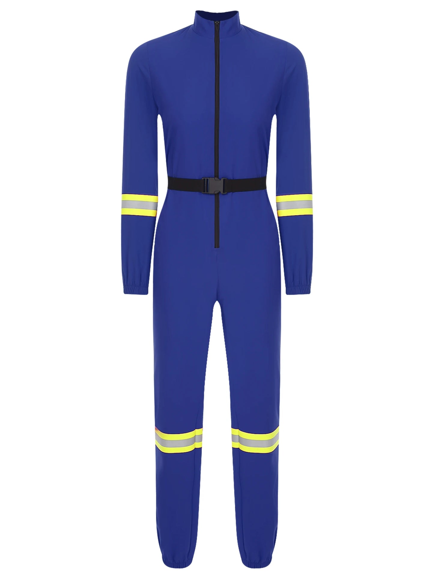 Damen Feuerwehr mann Kostüm Feuerwehr mann Langarm Front Reiß verschluss Overall Stram pler Overalls für Halloween Party Rollenspiel verkleiden