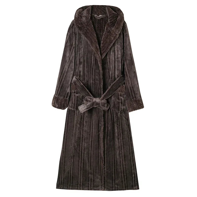 Frauen Jacquard Kimono Robe 2024 Neue Winter Bademantel Kleid Verdicken Flanell Nachtwäsche Liebhaber Nachtwäsche Dusche Roben Nachthemd