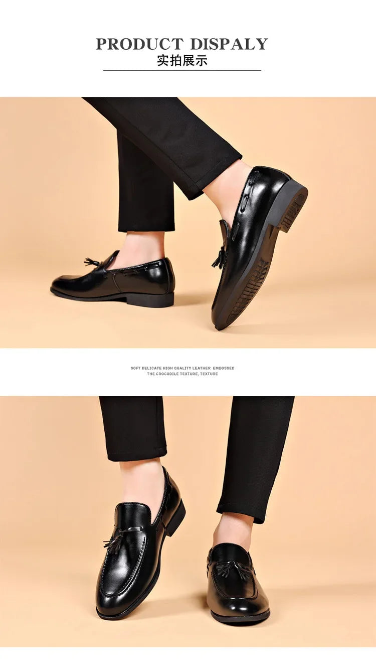 Designer-Stil Kleider schuhe für Männer brandneue Business-Freizeit schuhe Slip on Lederschuhe plus Größe für Männer Hochzeits feier Schuhe