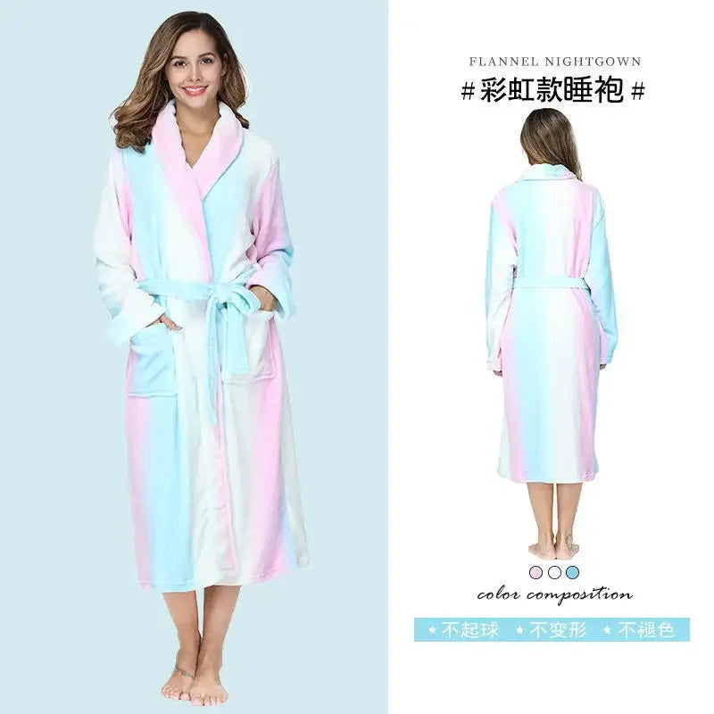 Frauen Warme Winter Nachtwäsche Sexy Schlange Skins Robe Lose Lange Hause Dressing Fown Nachthemd Flanell Kimono Bademantel Dusche Roben