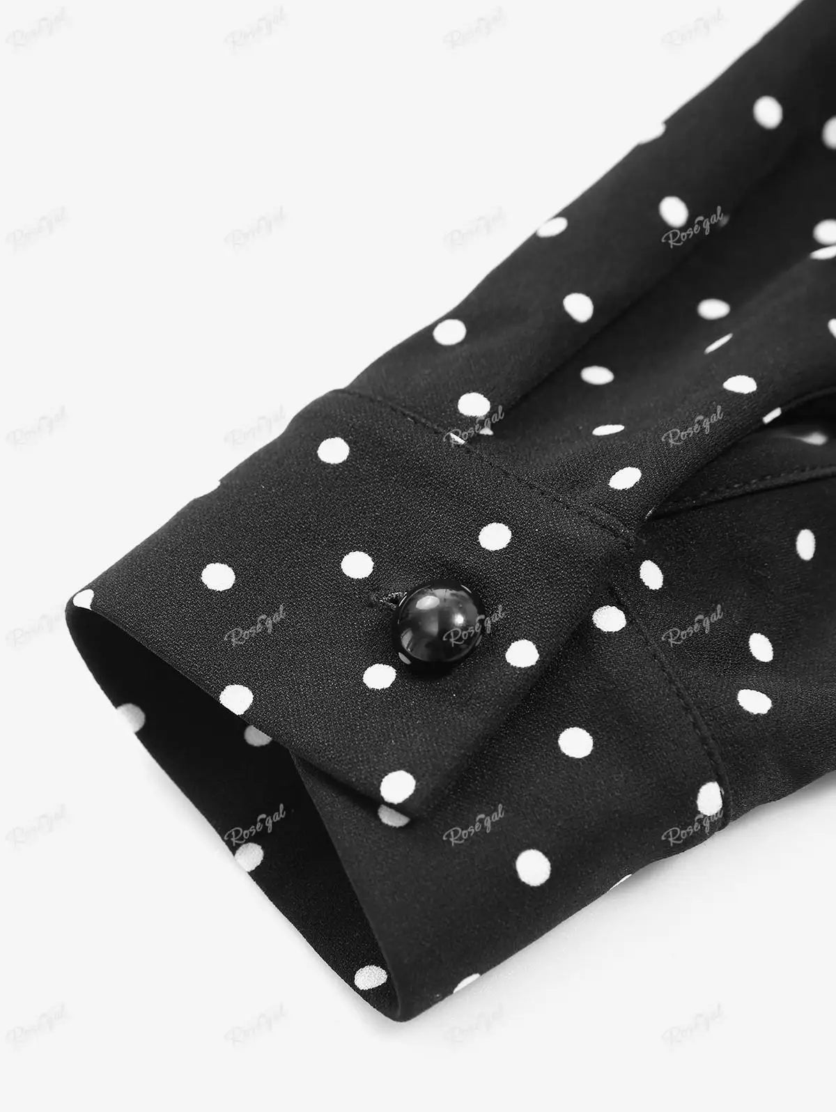 Ros gal plus Größe Gothic Polka Dot geraffte Bluse Frauen Frühling Herbst lange Ärmel V-Ausschnitt zurück Bowknot Tops neue schwarze T-Shirts