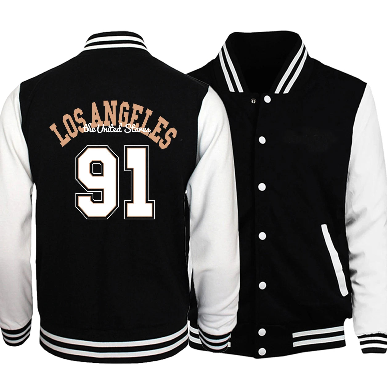 Seaport Angel City Los Angeles Letter Printing Jackets Men S-5XL Fleece Baseball Uniform Oversize ClothingLoose Fashion Coat