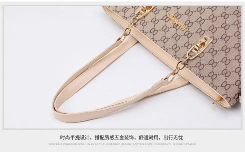 Luxury Handbags Women Bags Designer High Quality Leather Bags Pattern Women's Handbag Shoulder Bag and Crossbody Bag 6 Piece Set