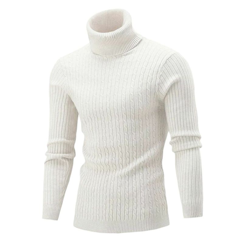 Autumn Winter Men&#39;s Turtleneck Sweater Men&#39;s Knitting Pullovers Rollneck Knitted Sweater Warm Men Jumper Slim Fit Casual Sweater