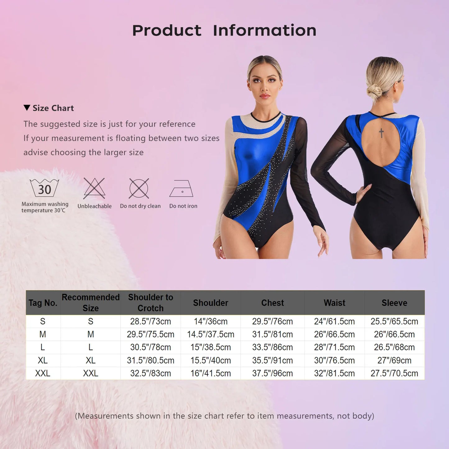 Womens Shiny Ballet Dance Leotards Metallic Contrast Color Splice Long Sleeve Gymnastics Bodysuit Acrobatics Skating Costumes