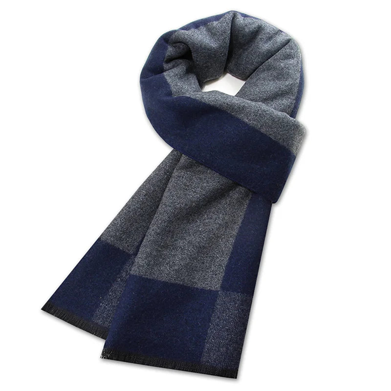 Winter Kaschmir Schal für Männer Plaid Farbe warme Pashmina Schal Kopf Wickel Quaste Schals gestrickt Männer Foulard Decke Farbe