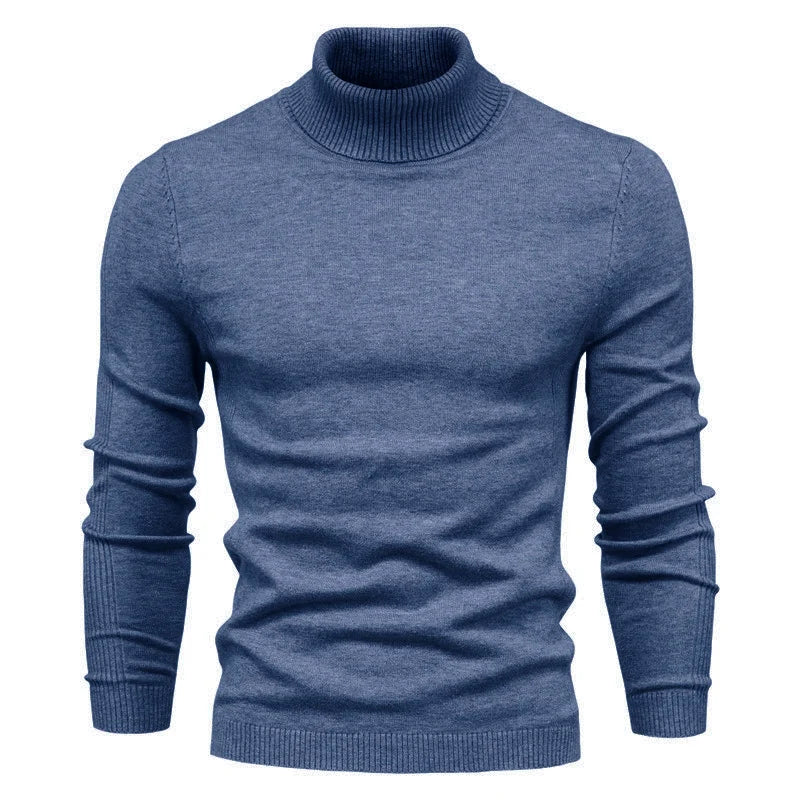 Neue Qualität Winter Herren-Pullover Casual Rollkragen Dicken Pullover Einfarbig Warme Slim Fit Rollkragen Pullover Pullover Männer