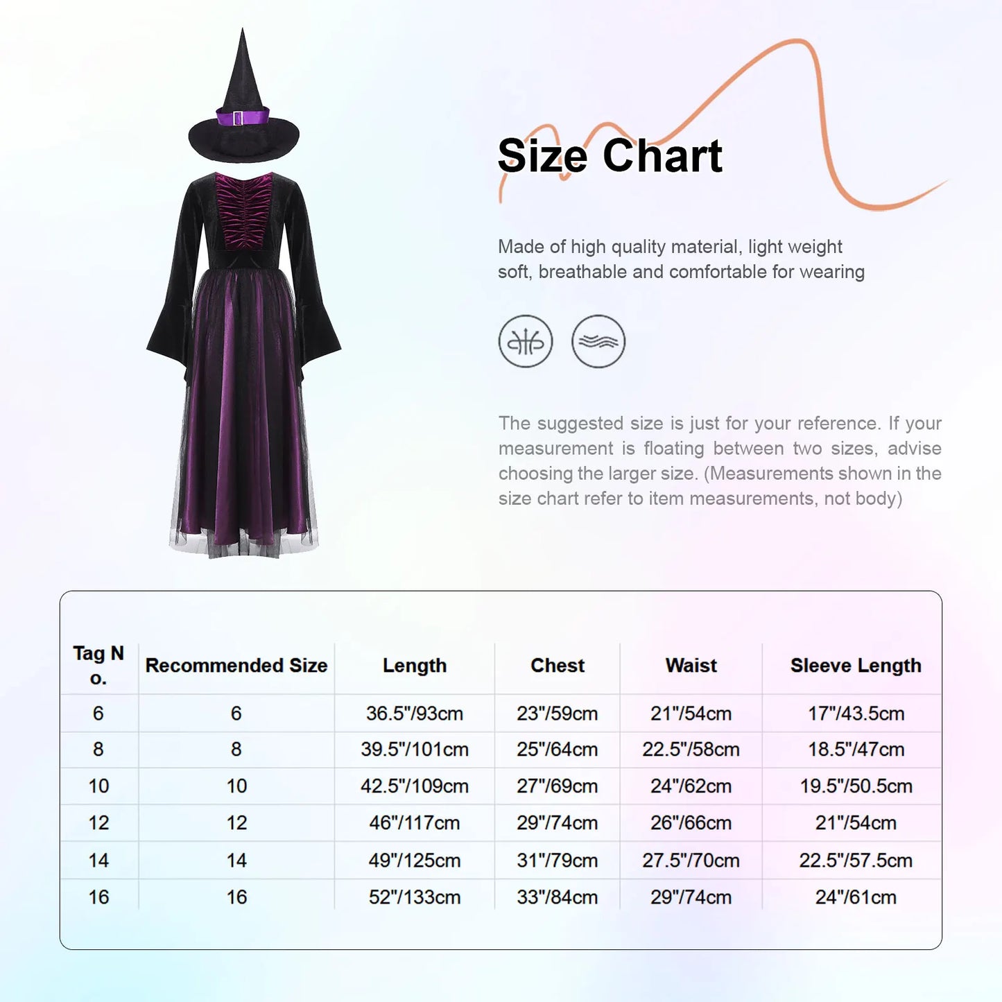 Kids Girls Witch Costume Velvet Long Sleeve Halloween Carnival Cosplay Roleplay Dress with Pointed Hat Prom Dress Up Clothes