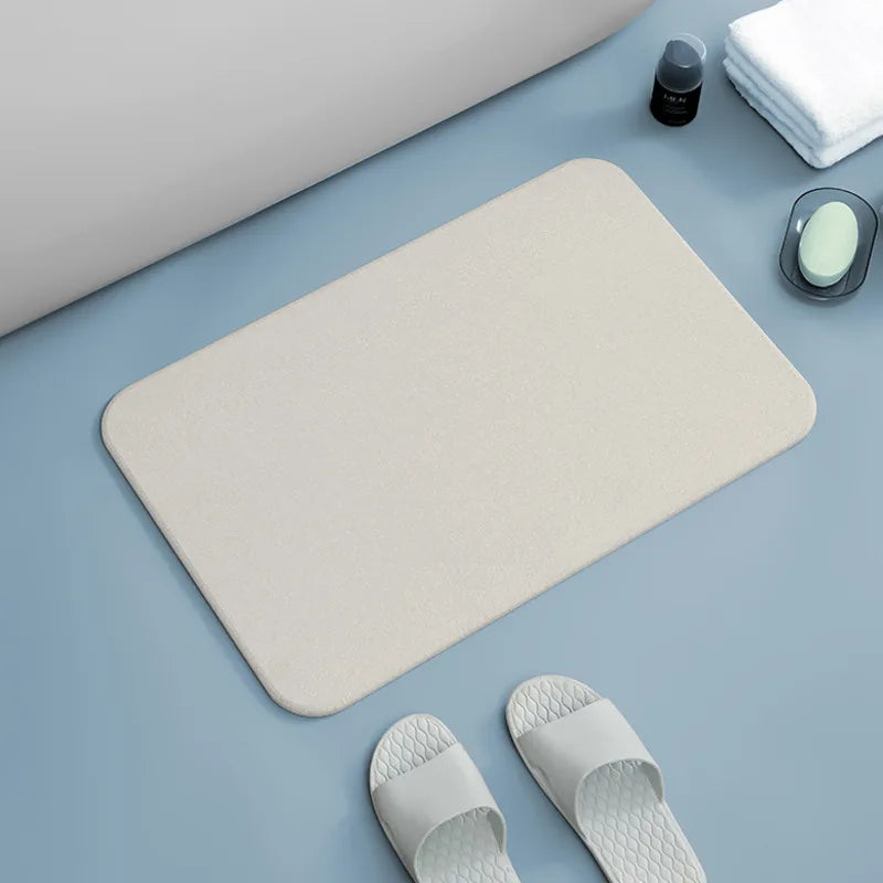 Absorbent Bathroom Bath Mat Dormitories Anti-slip Shower Rug Quick Drying Bath Mat Entrance Doormat Home Floormat Bathtub Carpet