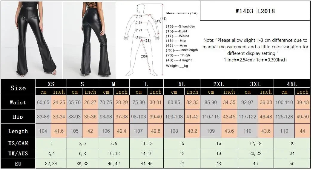 Vintage Hohe Taille PU Leder Flare Hosen Frauen Bodycon Bell-Bottom Hosen Disco Damen Stretch Dünne Hosen Clubwear Neue benutzerdefinierte