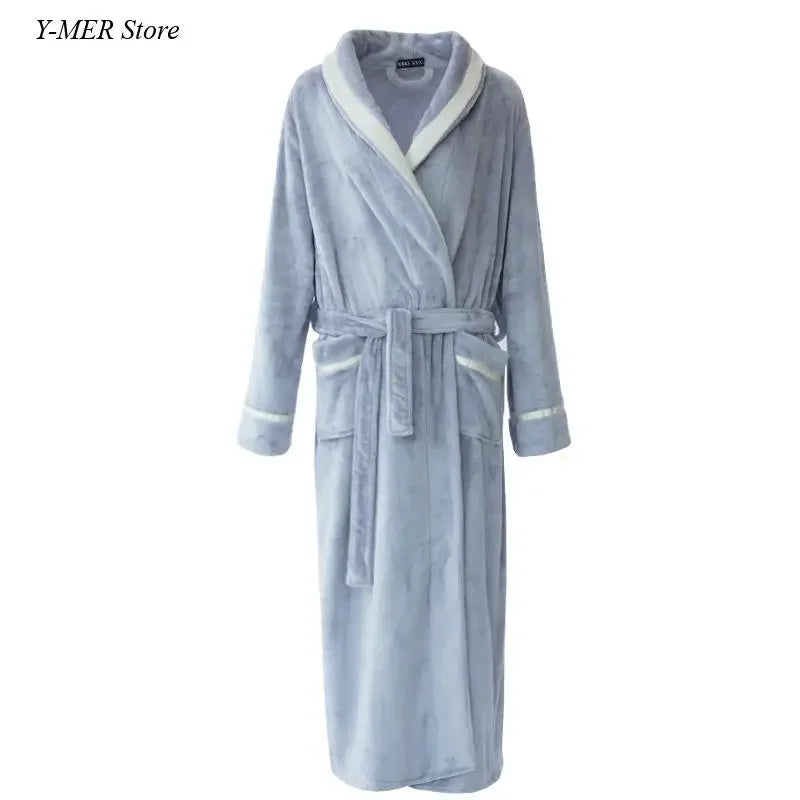 Nachtwäsche Lose Kimono Nachtwäsche Paar Verdicken Flanell Robe Männer Warme Herbst Winter Neue Intimate Dessous Lose Bademantel