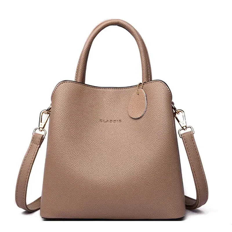 Neue 3-Haupttaschen-Leder-Luxus-Handtaschen für Damen, Designer-Umhängetaschen für Damen, kleine lässige Einkaufstasche, Sac A Main