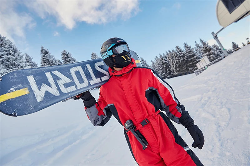 Schnee Skifahren Overalls Overall Warme Wasserdicht Mit Kapuze Mann Fleece Kleidung Männer Sport Winter Frauen Snowboarden Männlichen Schneeanzüge