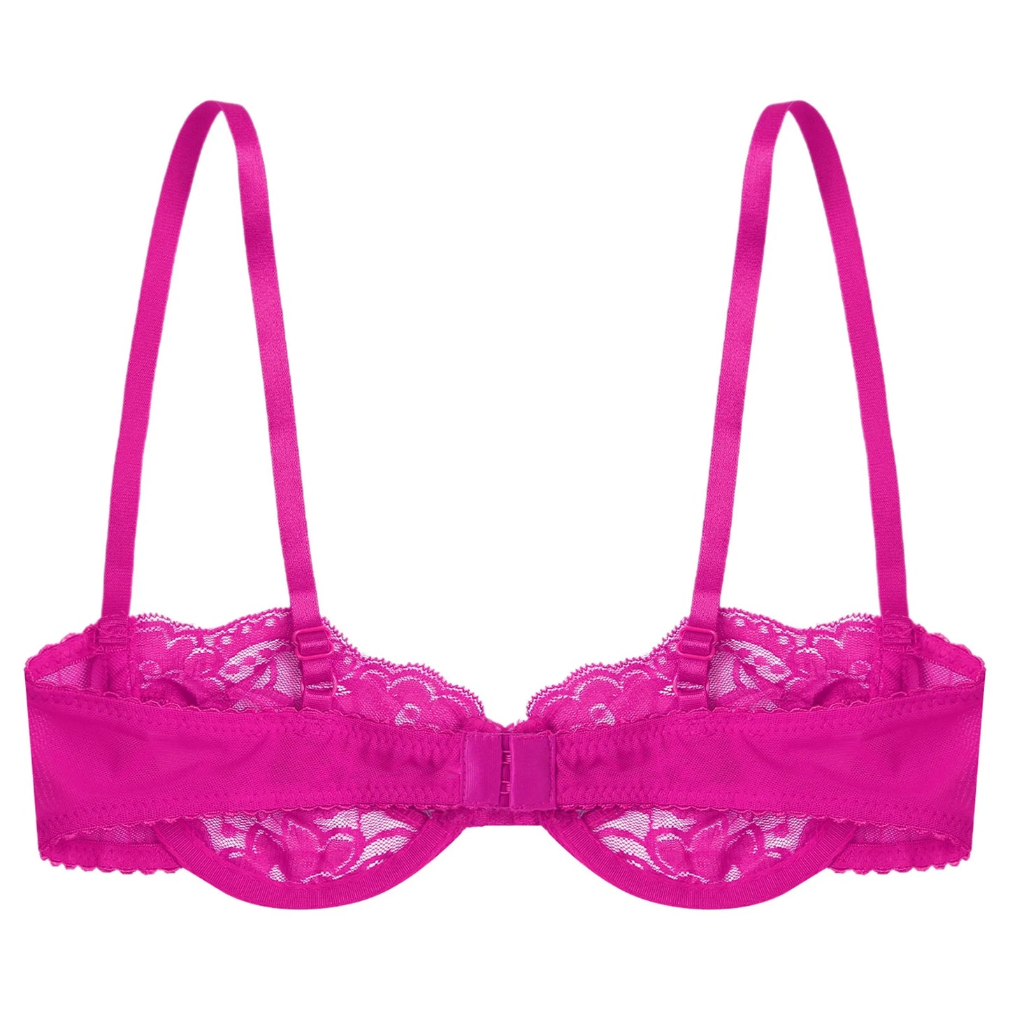 Frauen Blumen Spitze Dimond Nippel BH Top Bügel ausschnitt vorne ungefüttert Push-up Balcon ette Dessous Unterwäsche Top